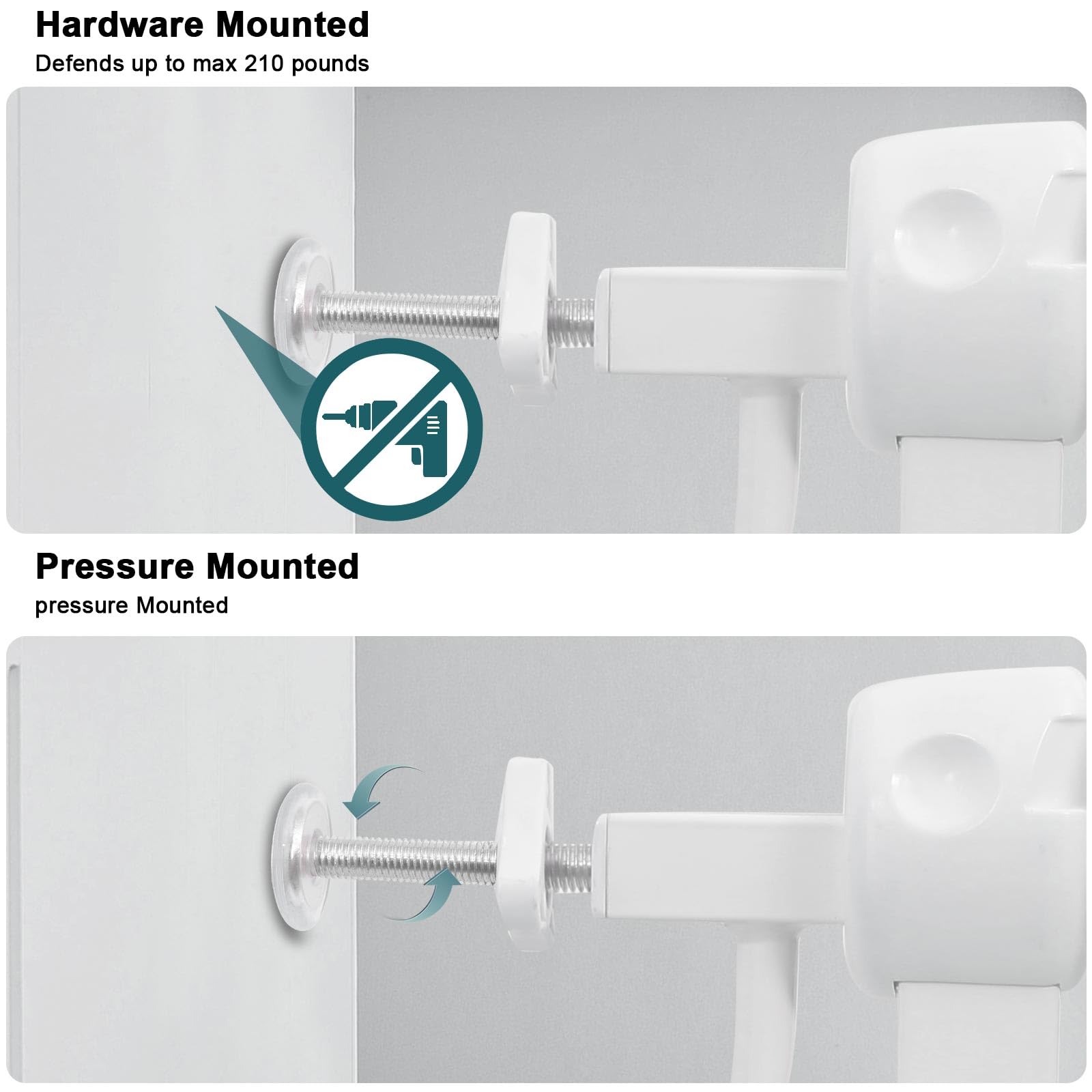 COSEND tool-free installation, no-wall-damage tension mounting for quick setup.