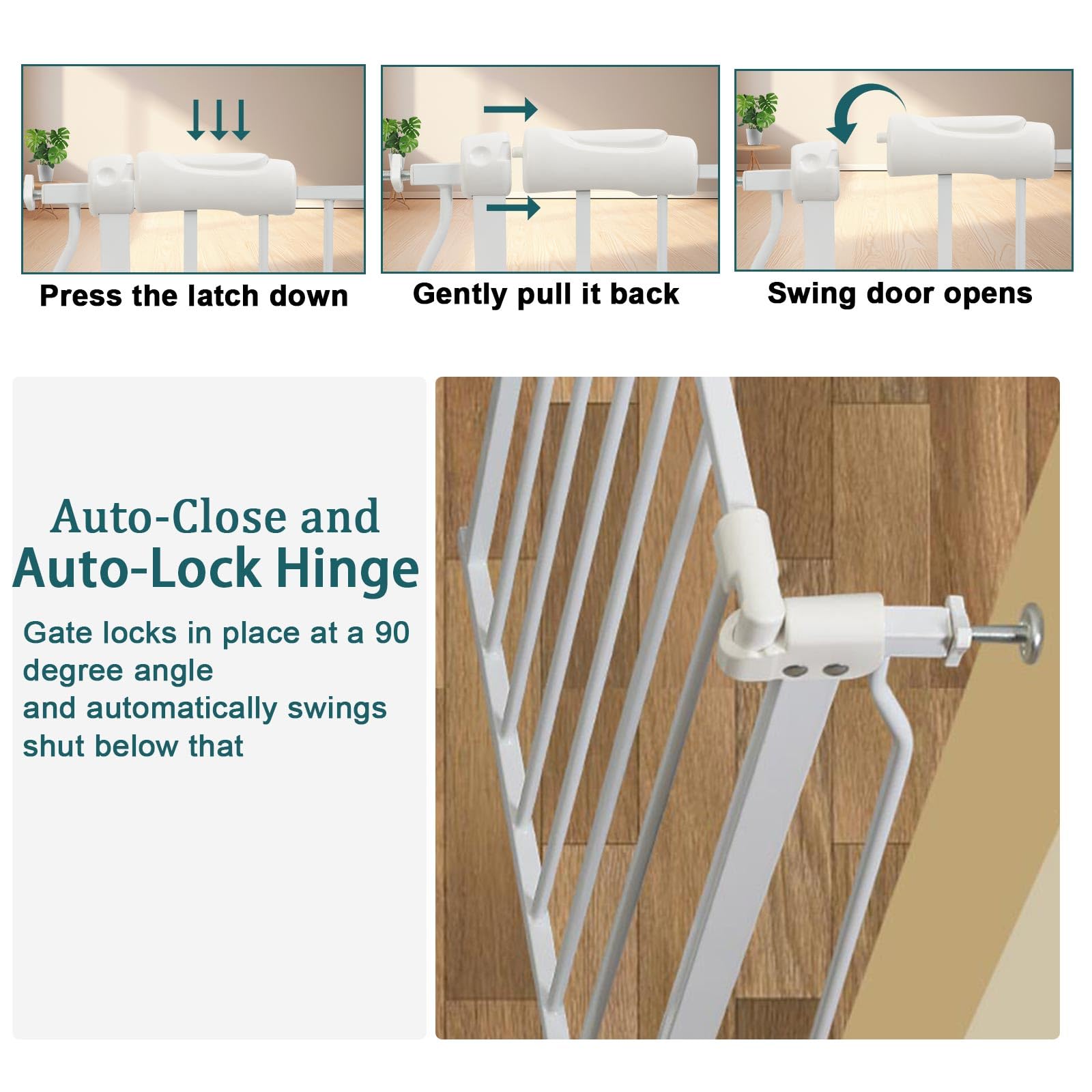 COSEND gate fitted at stairs and doorways, versatile for kitchen and living areas.
