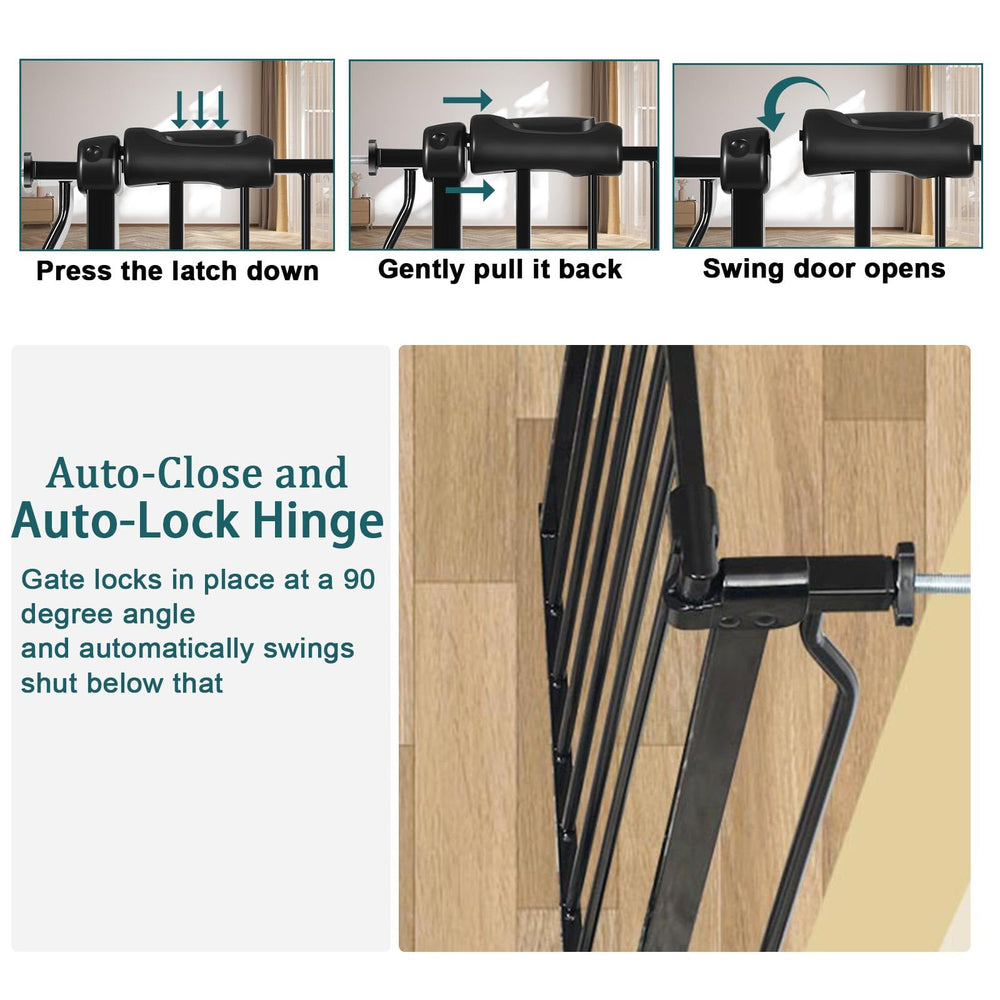 COSEND Narrow Baby Gate pressure-mounted install without wall damage.