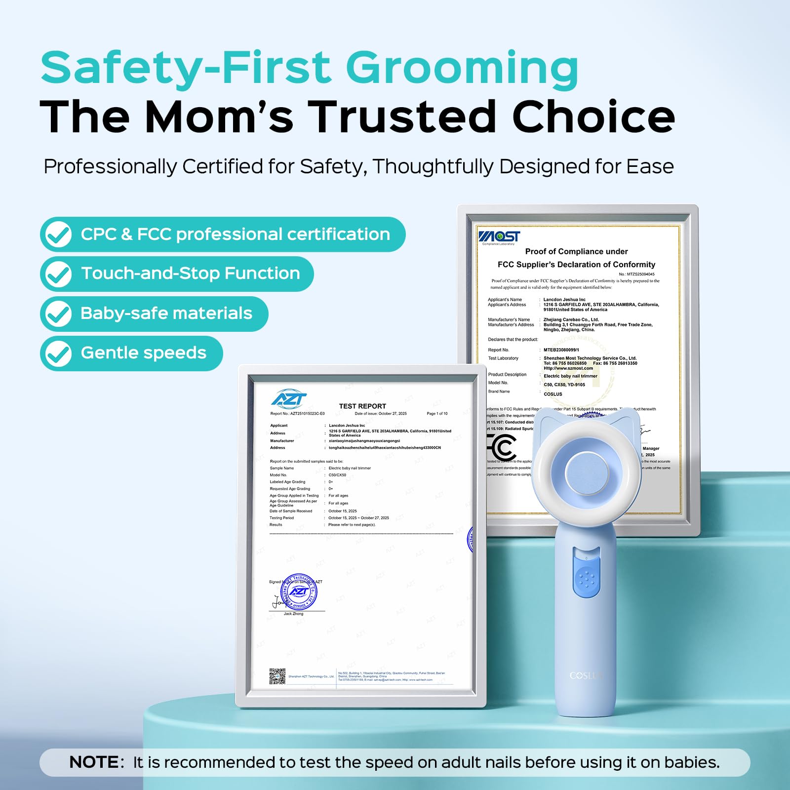 COSLUS 16-in-1 kit attachments close-up showcases versatile grinding heads for growing babies.