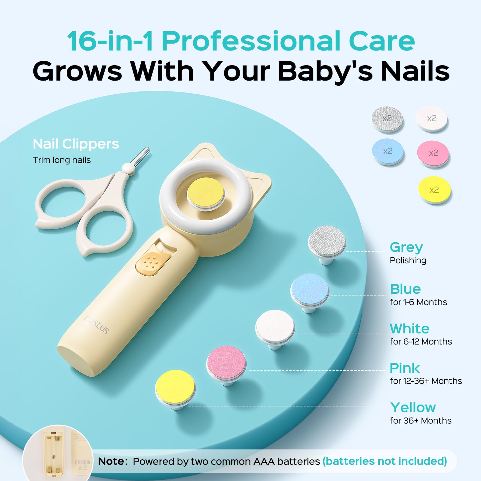 COSLUS replacement nail pads ensure ongoing gentle smoothing between uses.