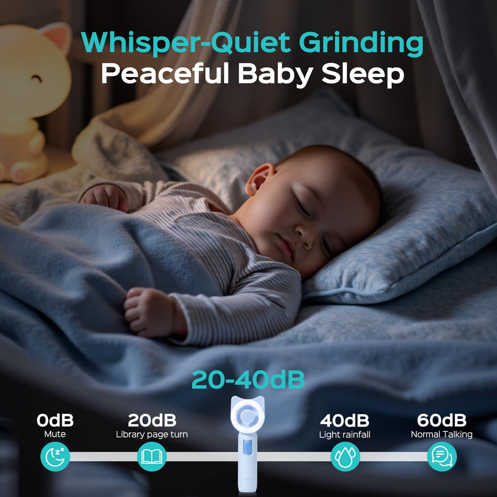 COSLUS ultra-quiet operation supports nap-time grooming with minimal noise.