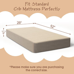 COSMOPLUS Muslin Crib Sheets with elastic band provide secure fit on standard crib mattresses.