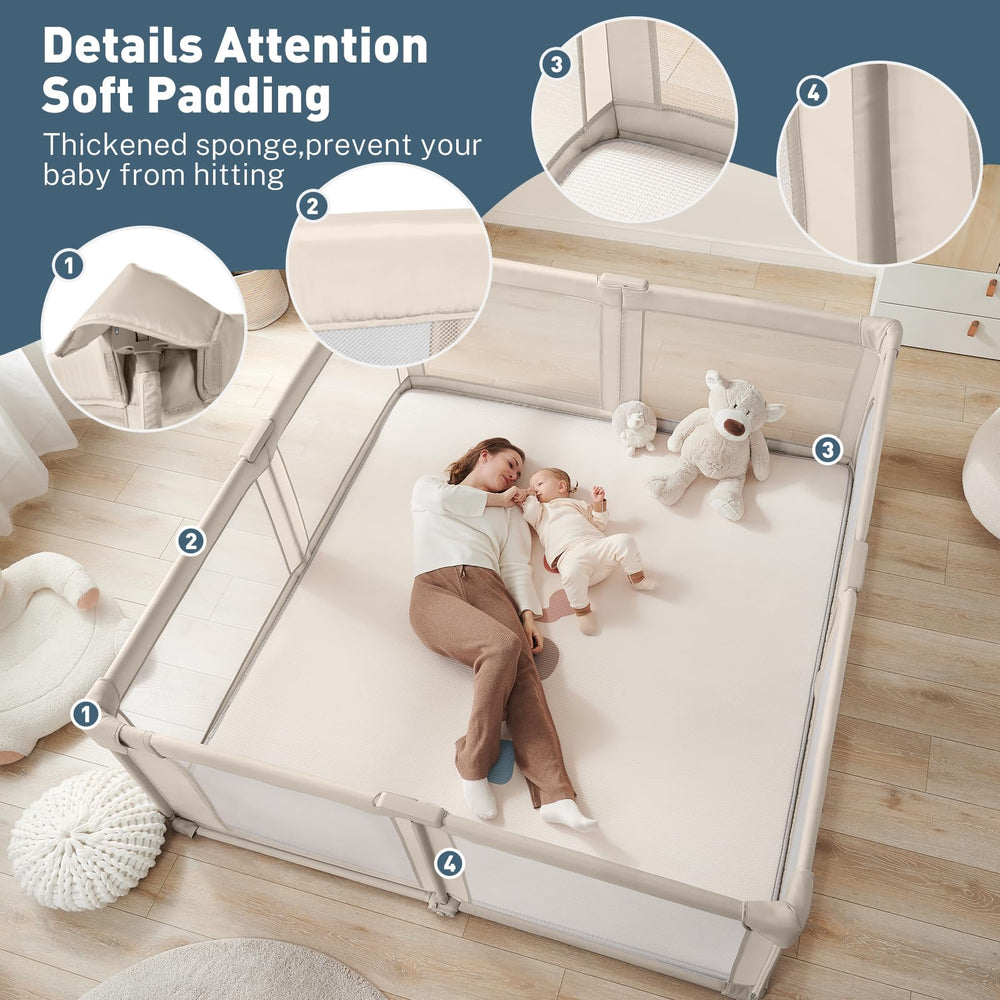 Cosola 360-degree mesh view helps supervise your baby.