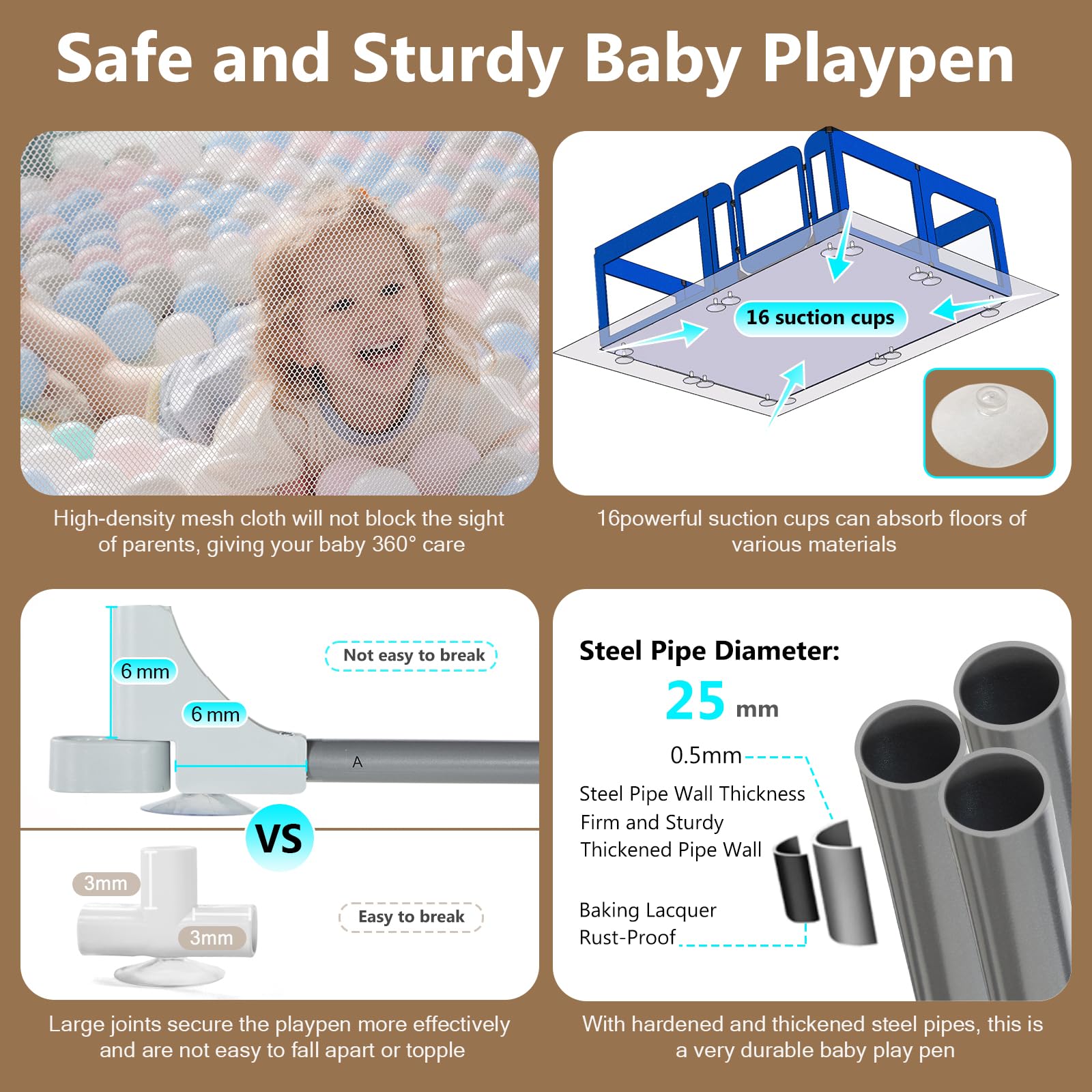 Cosola padding around the top edge softens contact and enhances perceived safety.