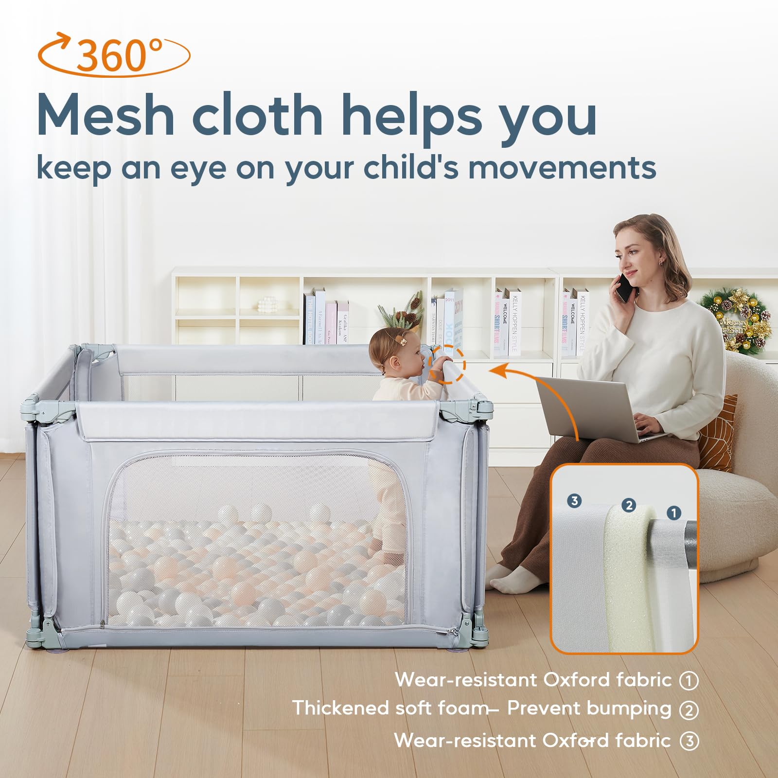 Cosola dual safety lock corners provide secure containment during playtime
