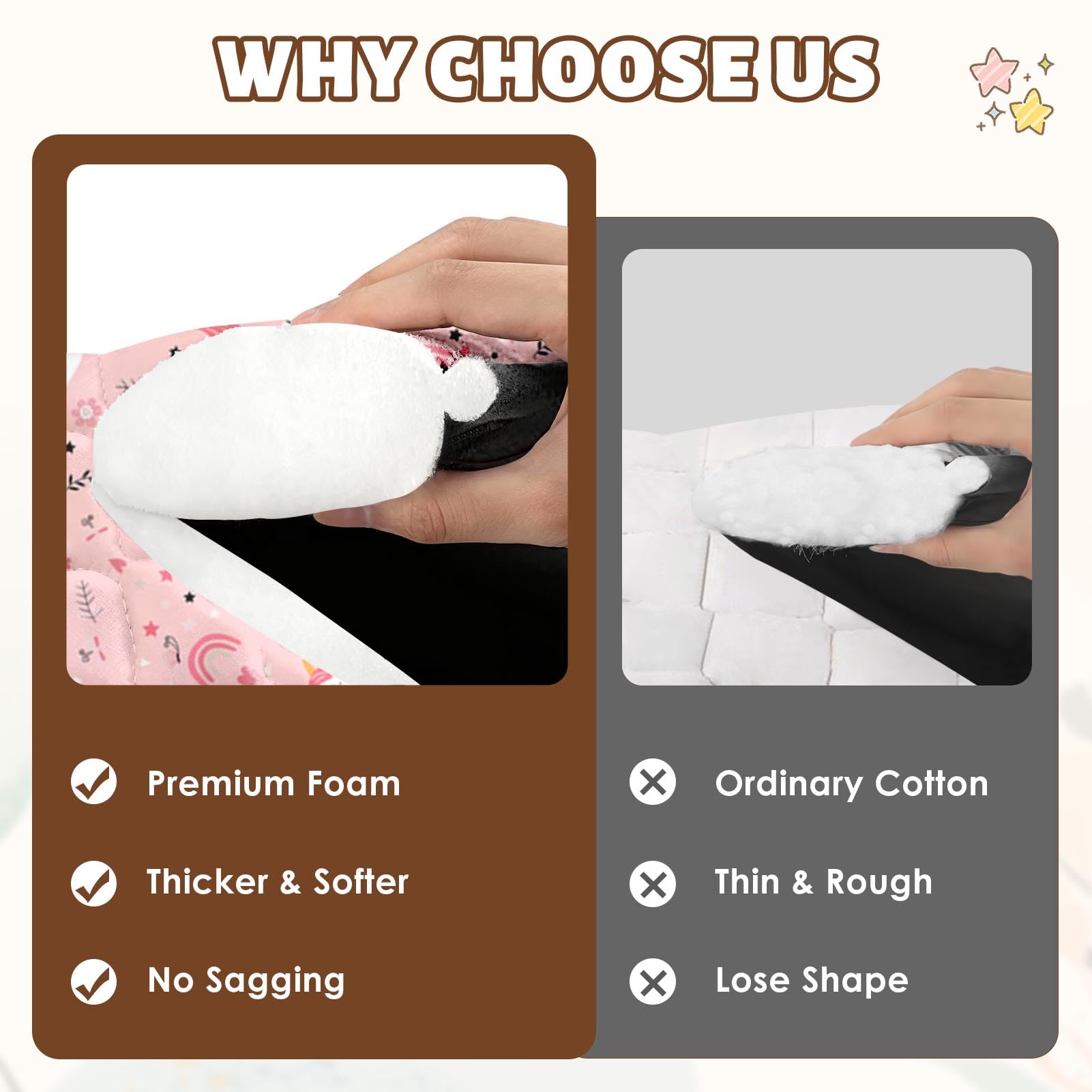 Cosovia Baby Play Mat machine-washable option helps maintain freshness.