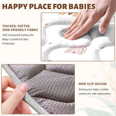 Cosovia Baby Play Mat Rainbow water-resistant surface easy to wipe clean