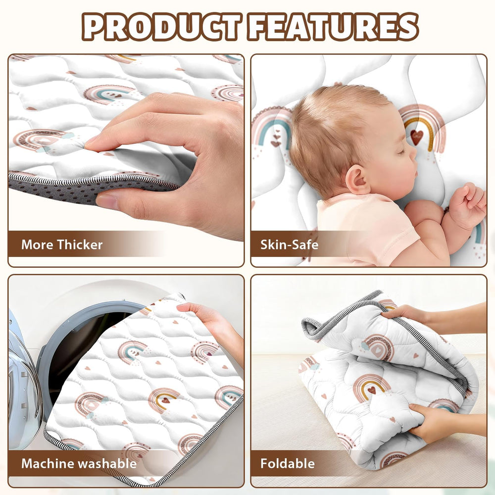 Cosovia Baby Play Mat Rainbow foldable design for travel and storage