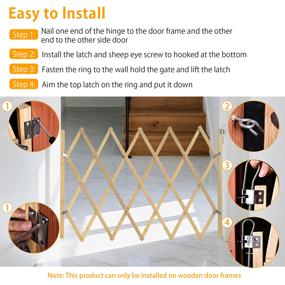 Costyle folded gate storage demonstrates compact, easy storage when not in use.