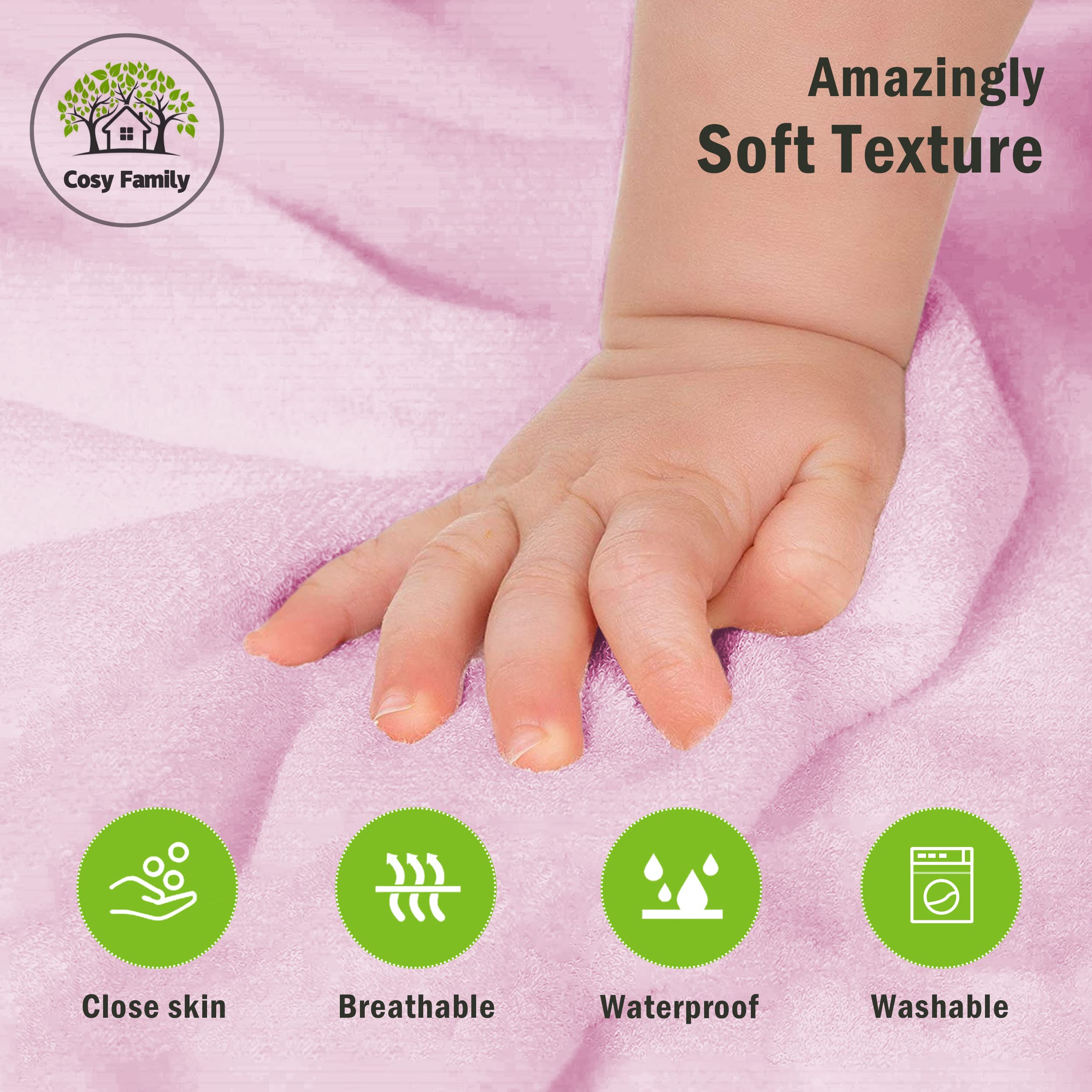 Cosy Family gift-pack of bamboo towels, an ideal baby shower present.