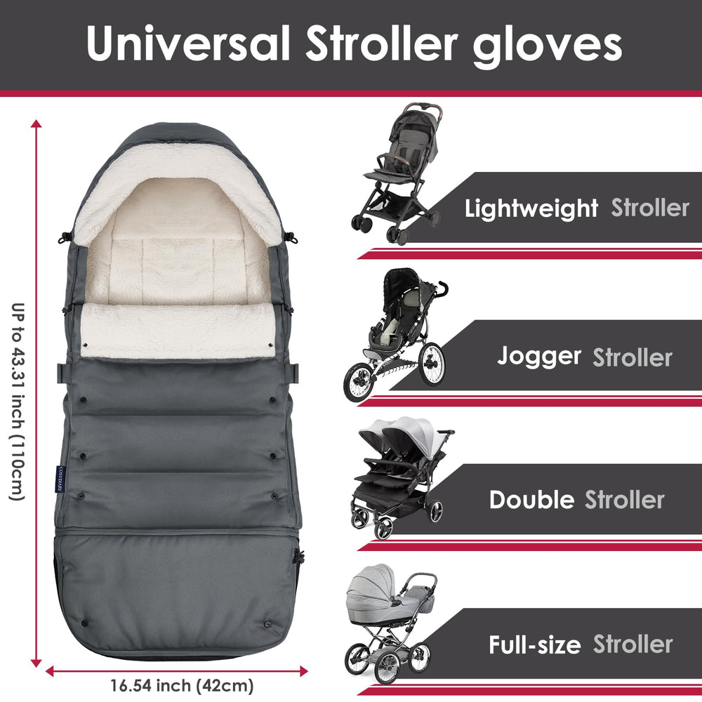 CosyDiary 5-point harness slots highlight secure, versatile compatibility across strollers.