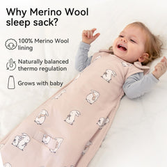 CosyDiary sleep-sack outer organic cotton weave highlighting breathable comfort for all seasons.