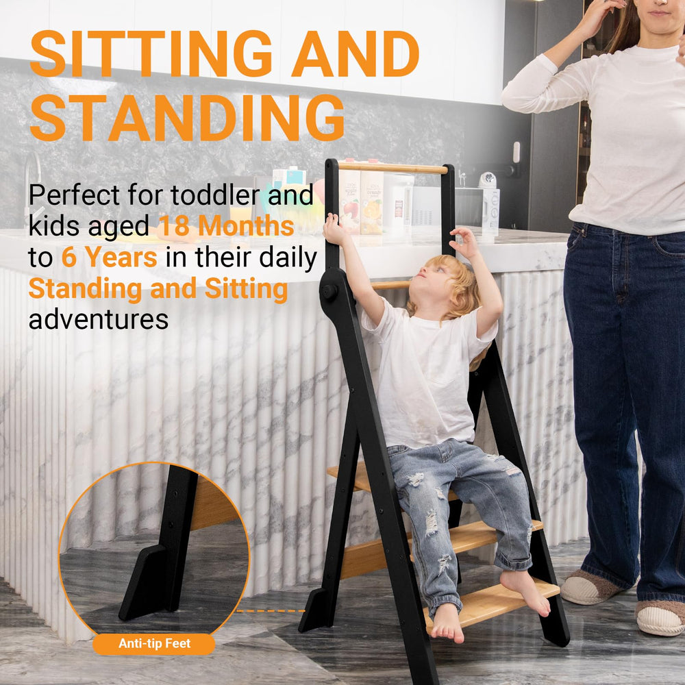 COSYLAND foldable tower safety net emphasizes secure setup during activities