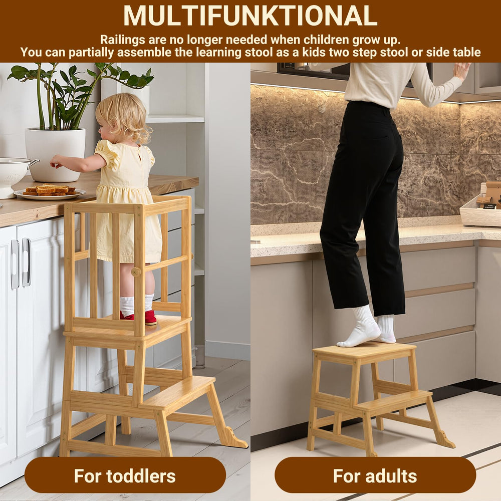 Cosyland versatile stool used as a compact side table during play.