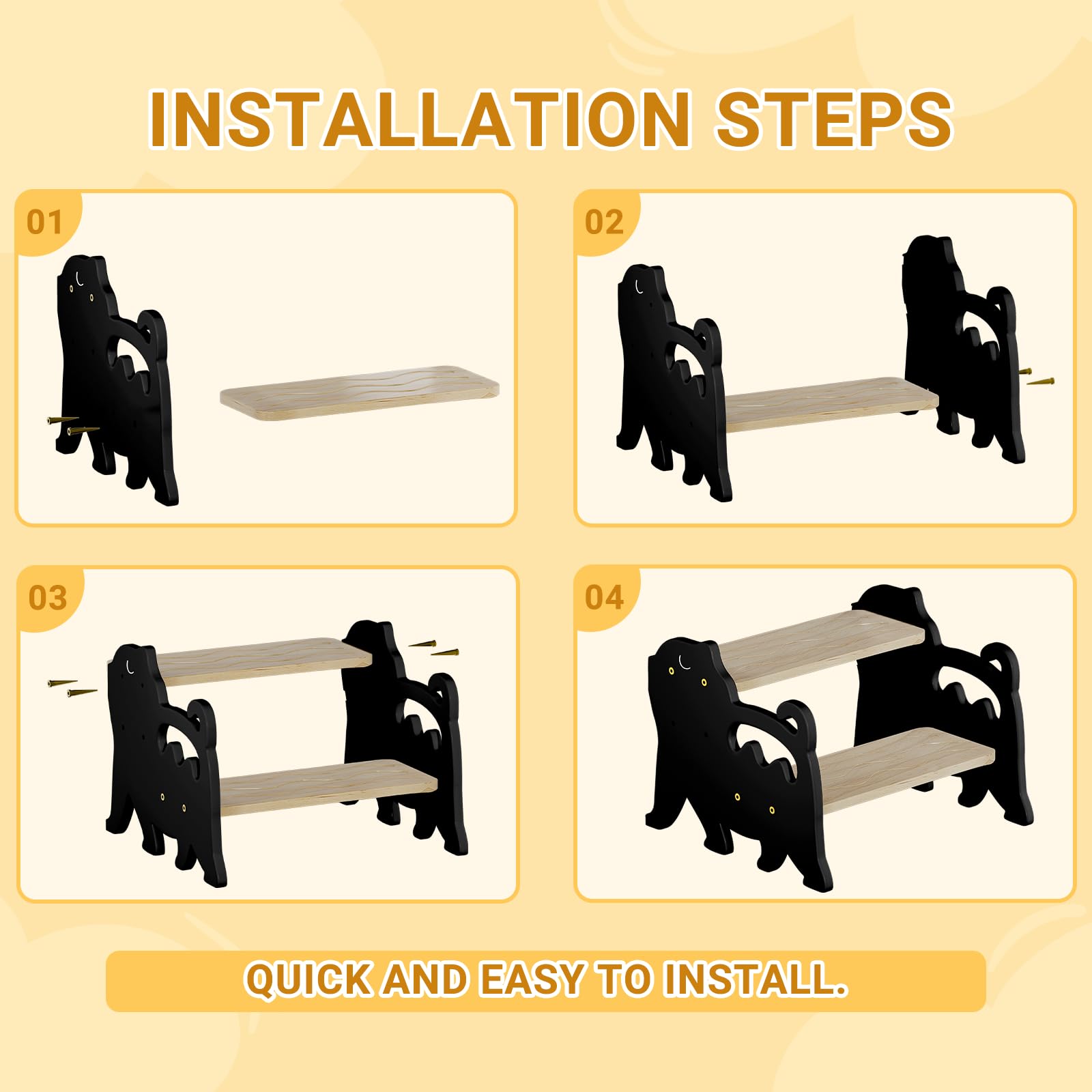 COSYLAND Kids step stool assembly-instructions with numbered parts
