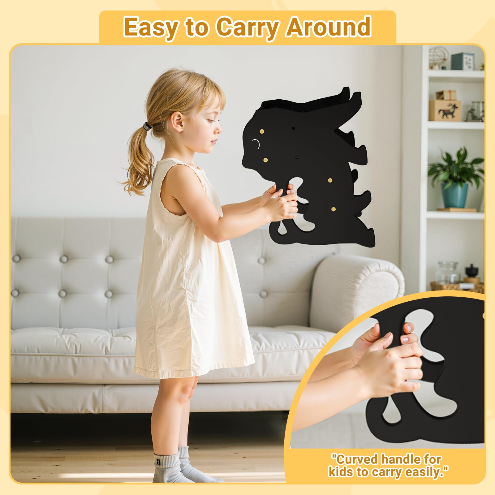 COSYLAND Kids Step Stool built-in handles for easy carrying