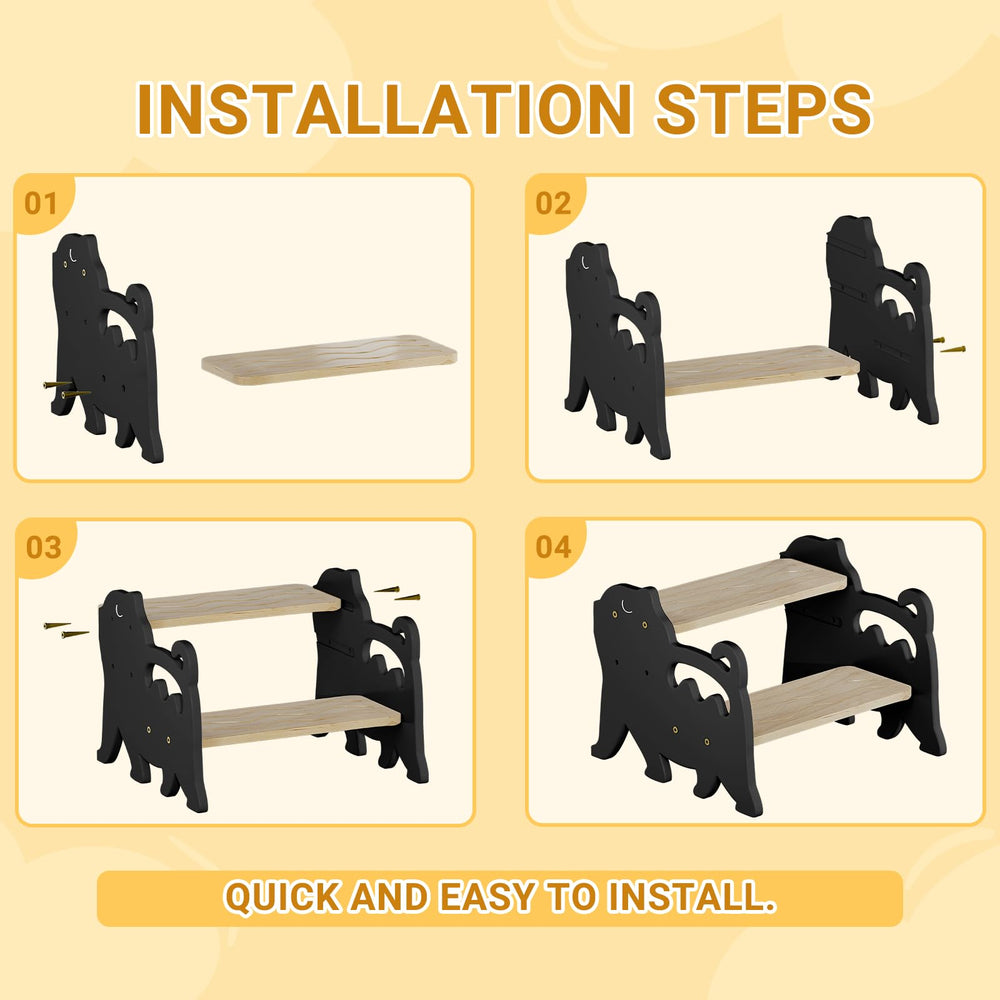 COSYLAND Kids Step Stool wooden finish that cleans easily