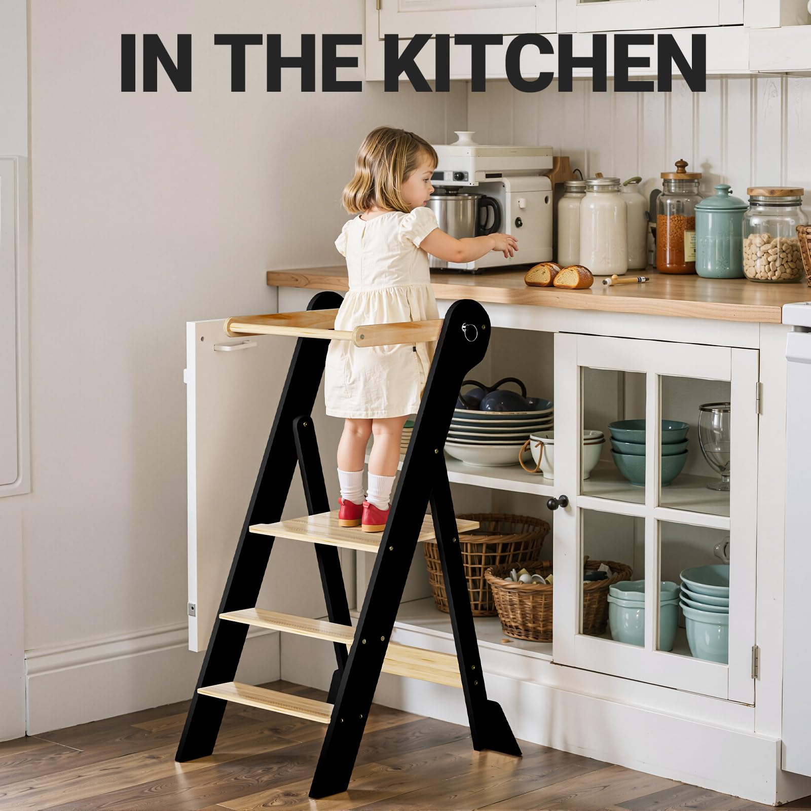 COSYLAND natural and black finish fits modern kitchens for everyday use.