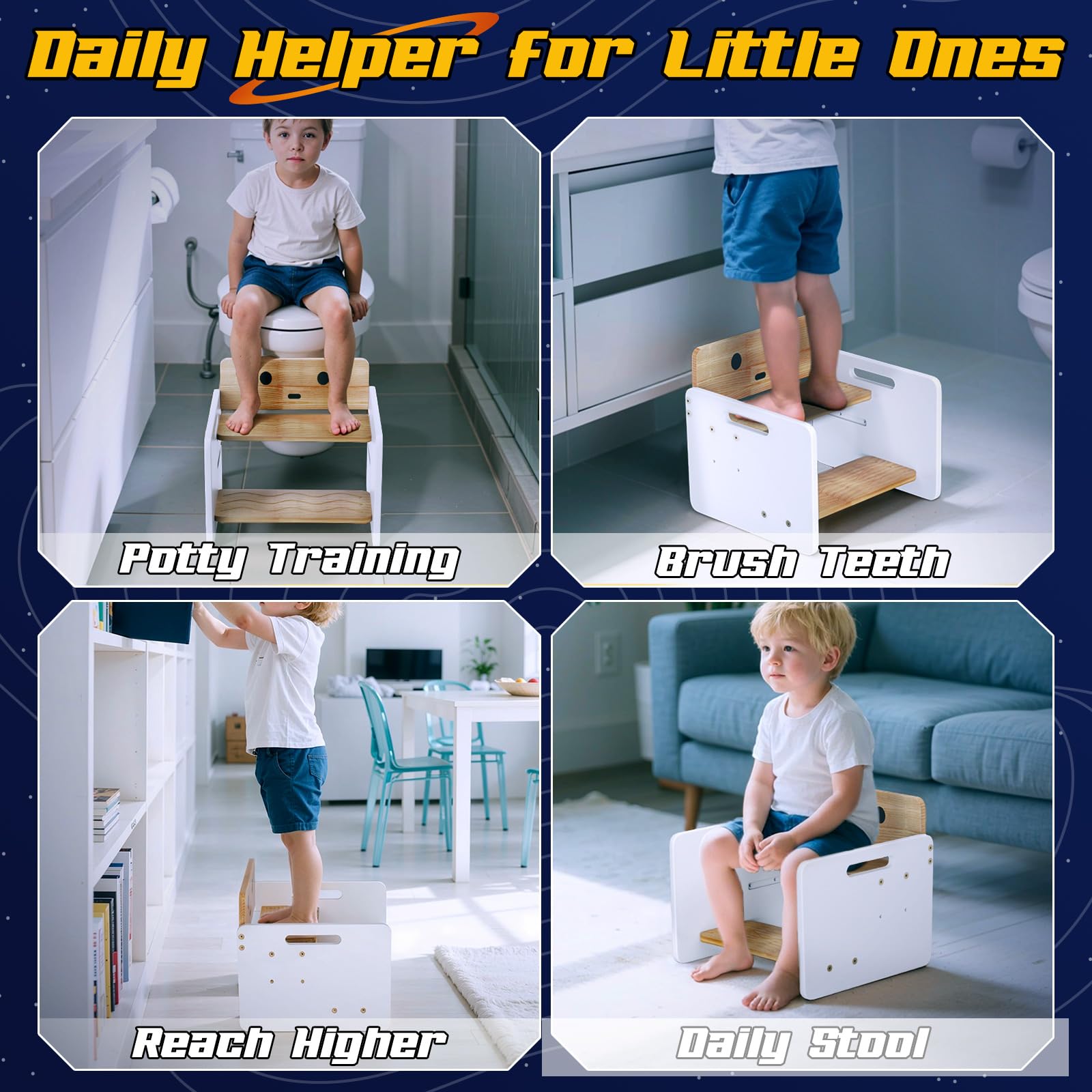 COSYLAND robot-stool adjustable-height confirms easy growth support