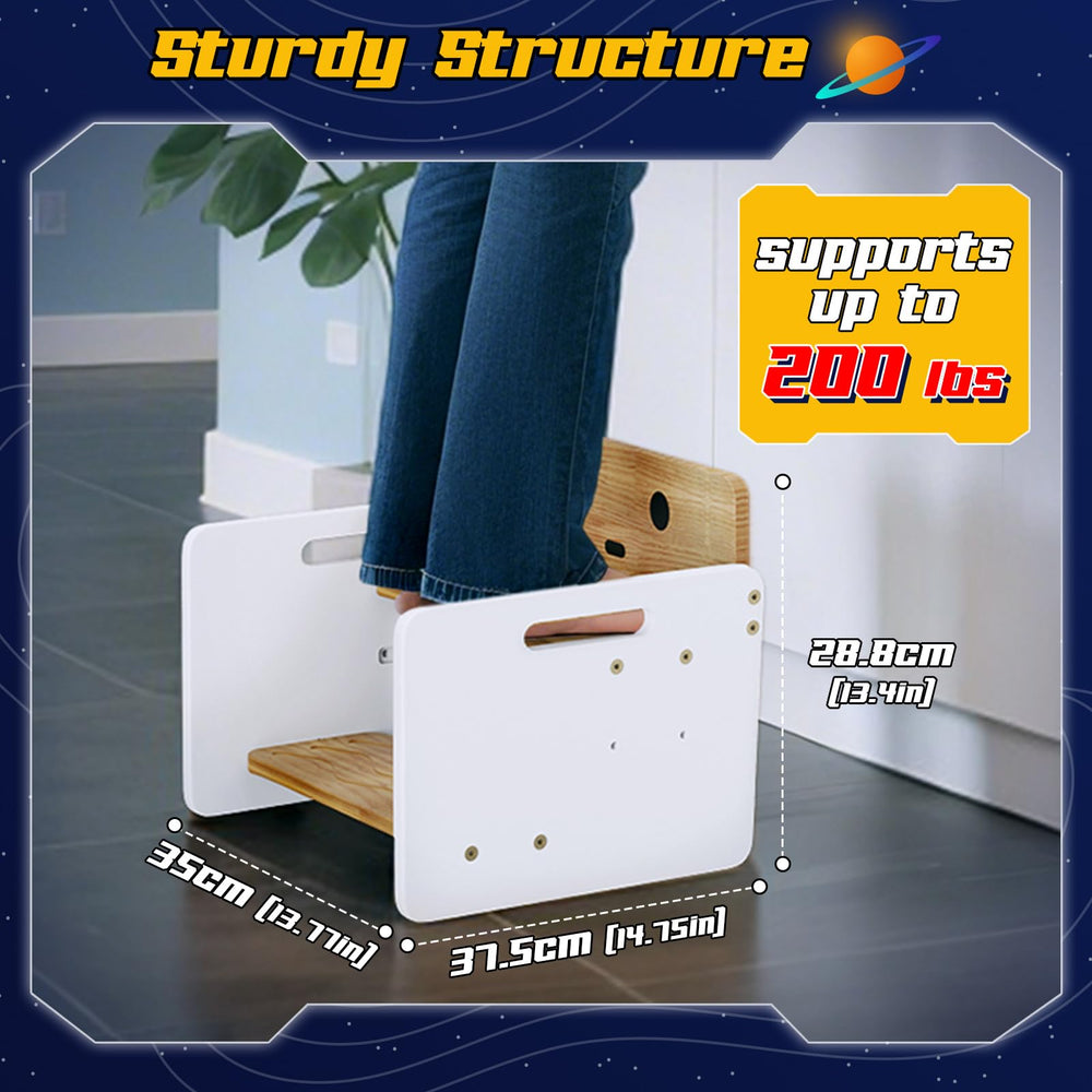 COSYLAND robot-stool non-slip-grooves aid confident climbs