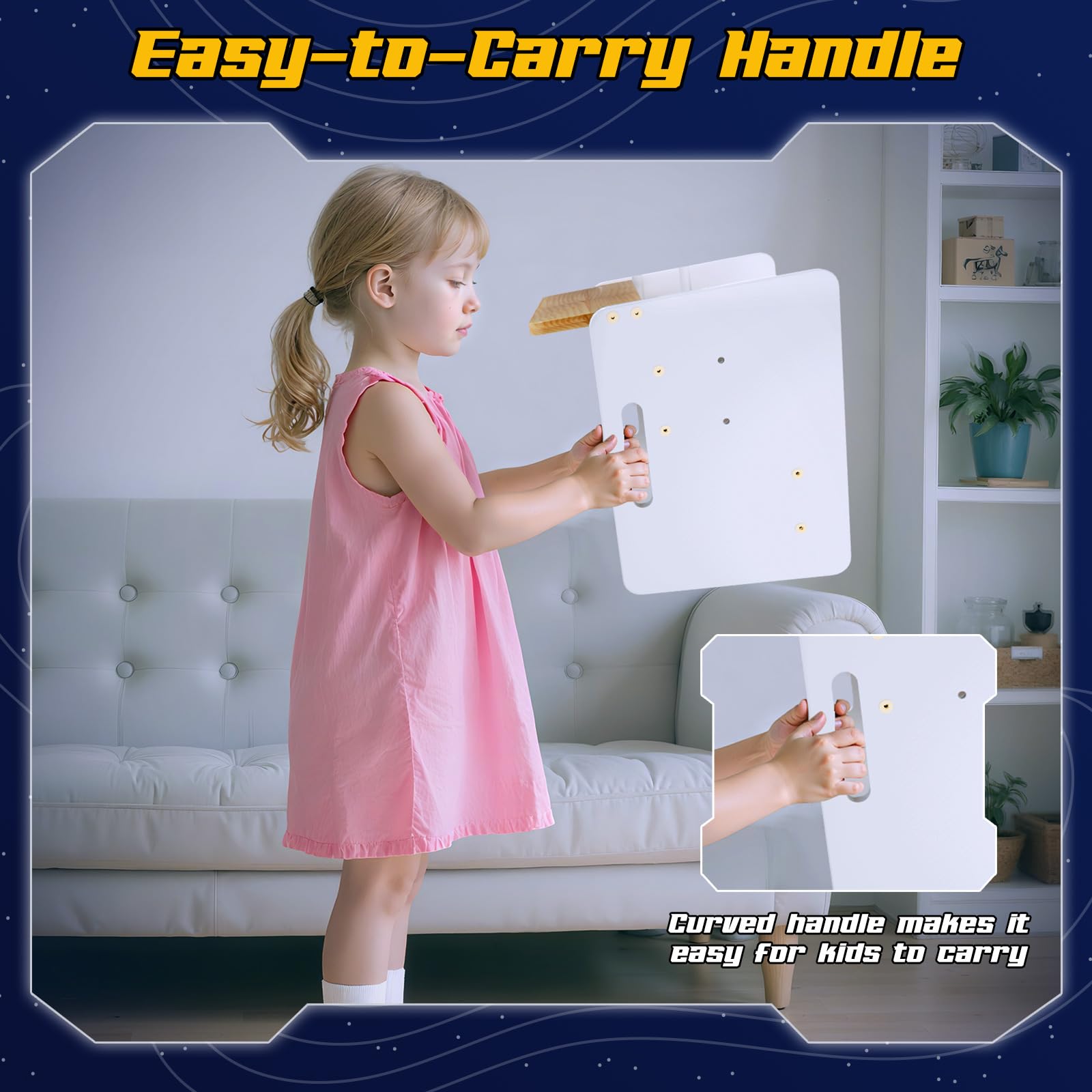 COSYLAND stool-carry-handle enables effortless room-to-room movement