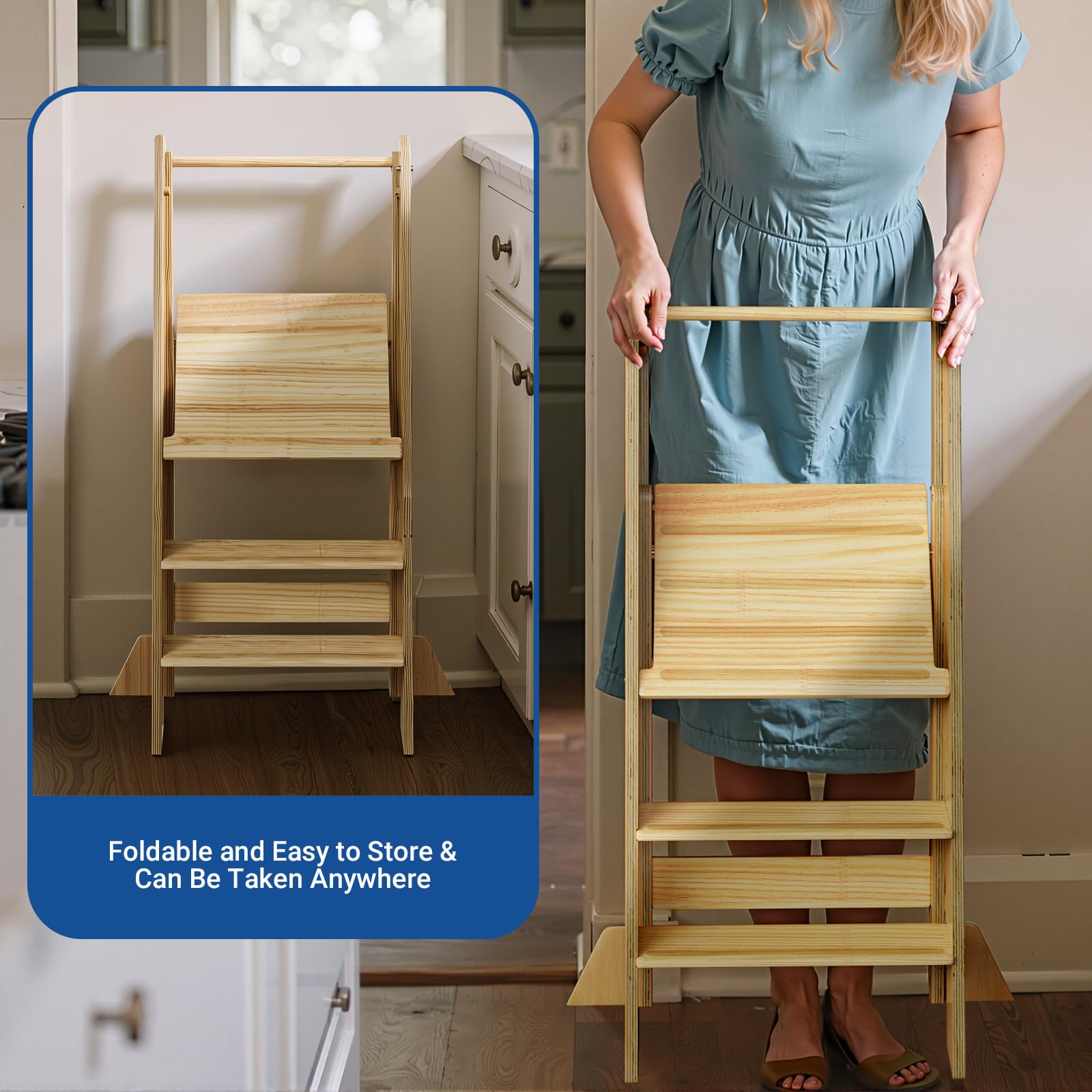 COSYLAND stool easy-clean surface for quick mess cleanup.