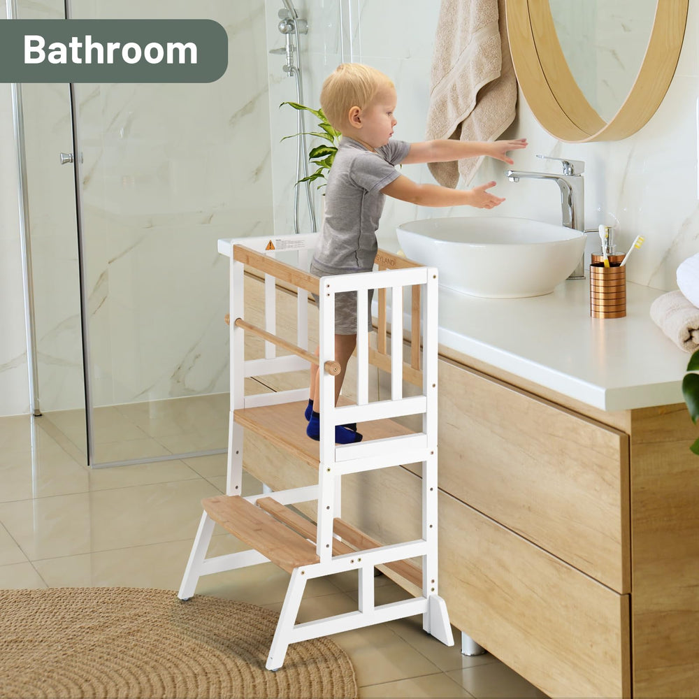 COSYLAND Toddler Standing Tower 35 inches tall reaches common kitchen worktops