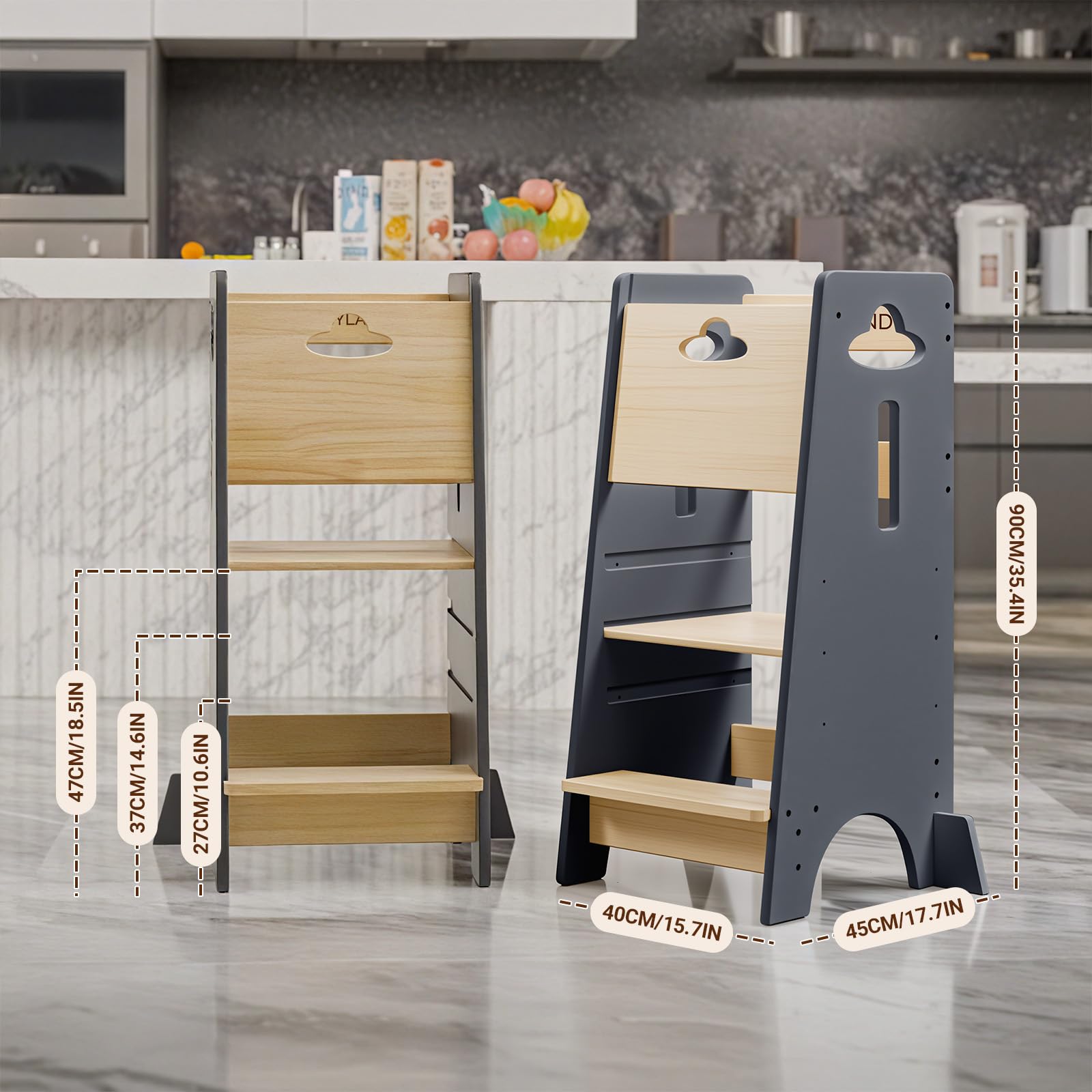 COSYLAND natural finish blends with kitchen decor
