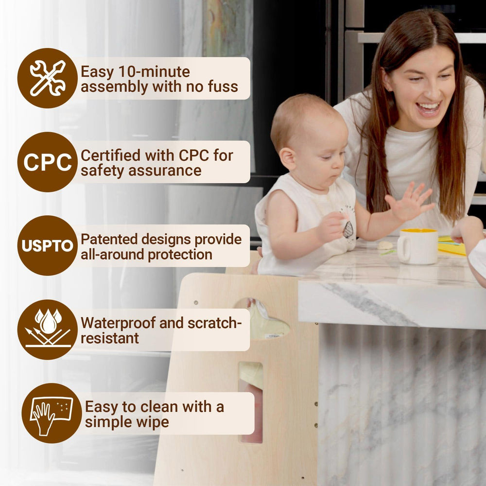 COSYLAND toddler standing tower by the sink for easy tasks