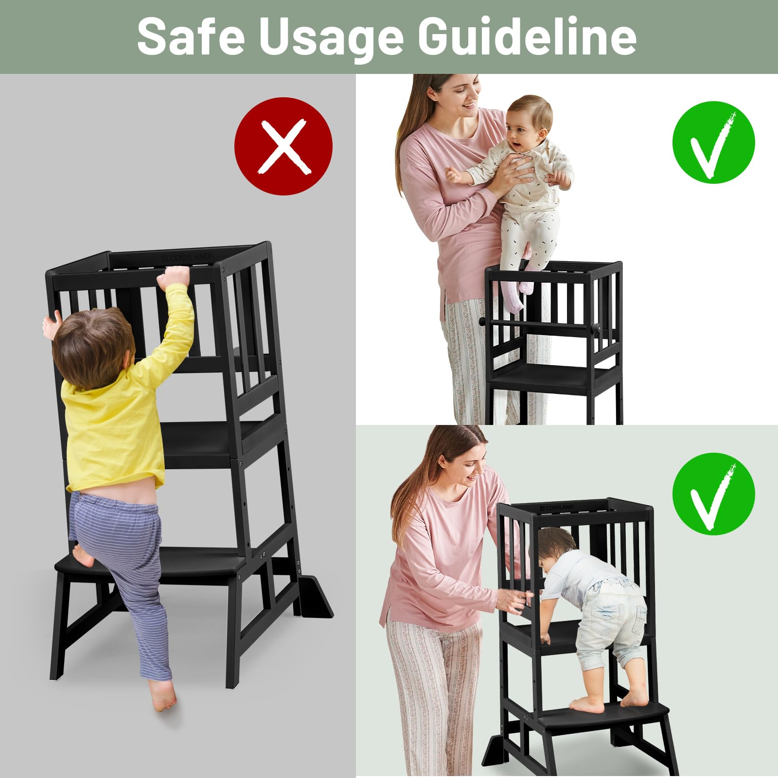 COSYLAND stable base with feet for steady standing