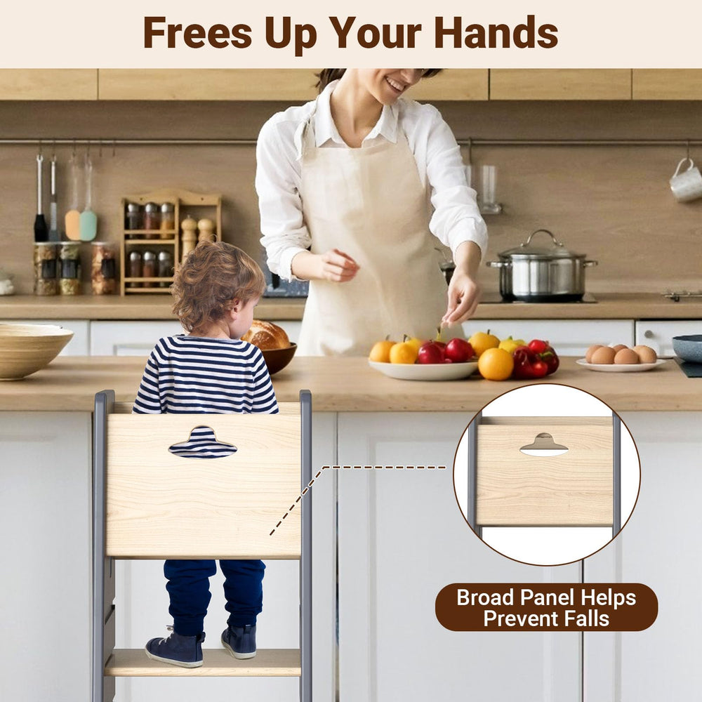 COSYLAND tower three-level adjustment fits growing kids at countertops