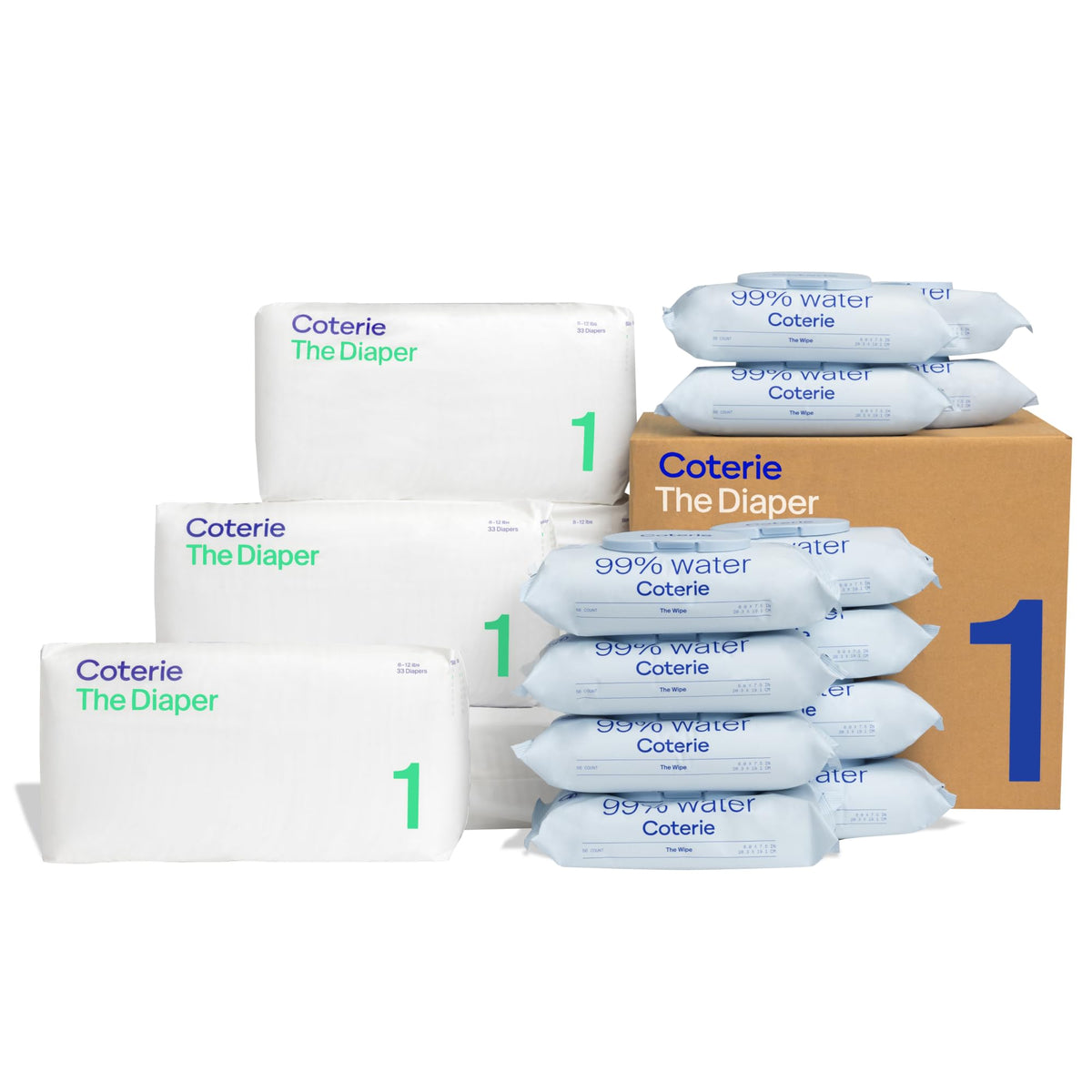 Coterie diaper Size 1 with high absorbency and comfort for baby