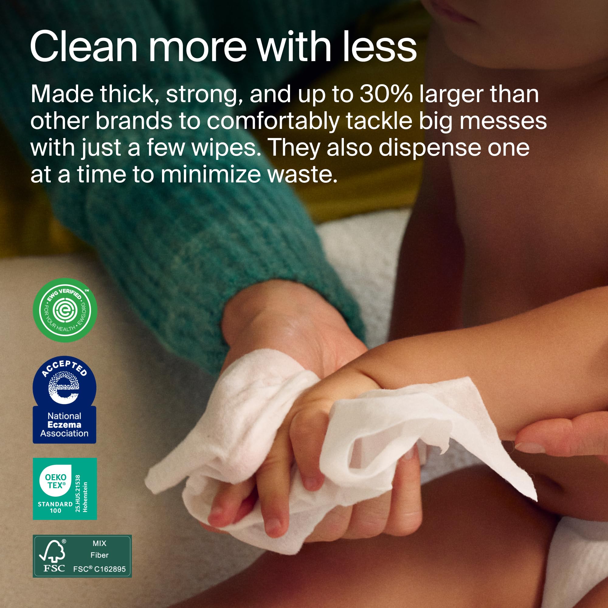Coterie bundle shows 291 diapers and 224 wipes for comprehensive baby care.
