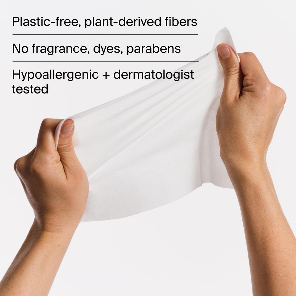 Coterie Baby Soft Wipe plant-based fibers shows eco-friendly material choice and plastic-free design.