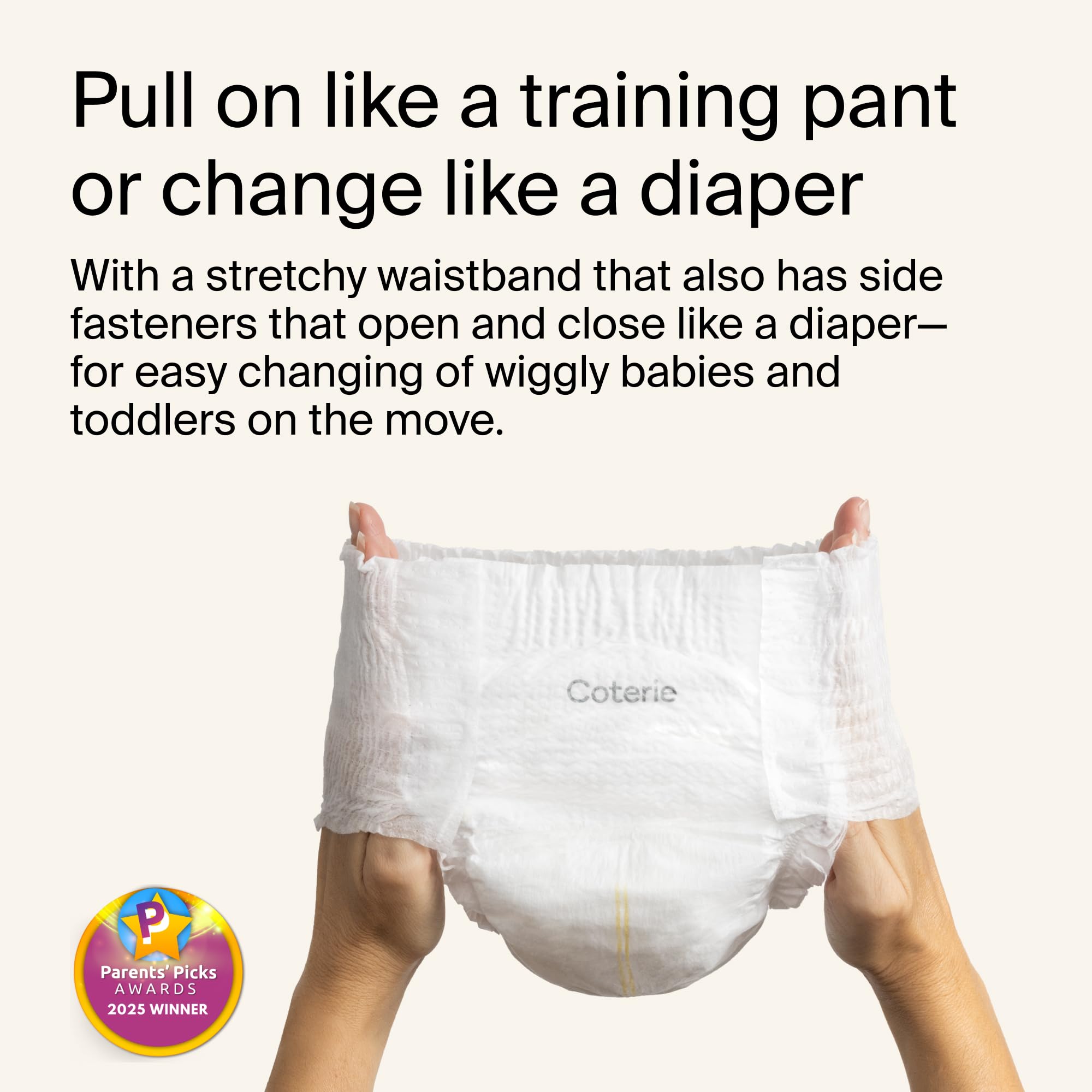 Coterie The Pant size 5 hypoallergenic, dermatologist-tested on skin for sensitive use.