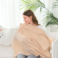 CottCare baby muslin swaddle rose pink nursery setup shows serene, gift-ready baby care.