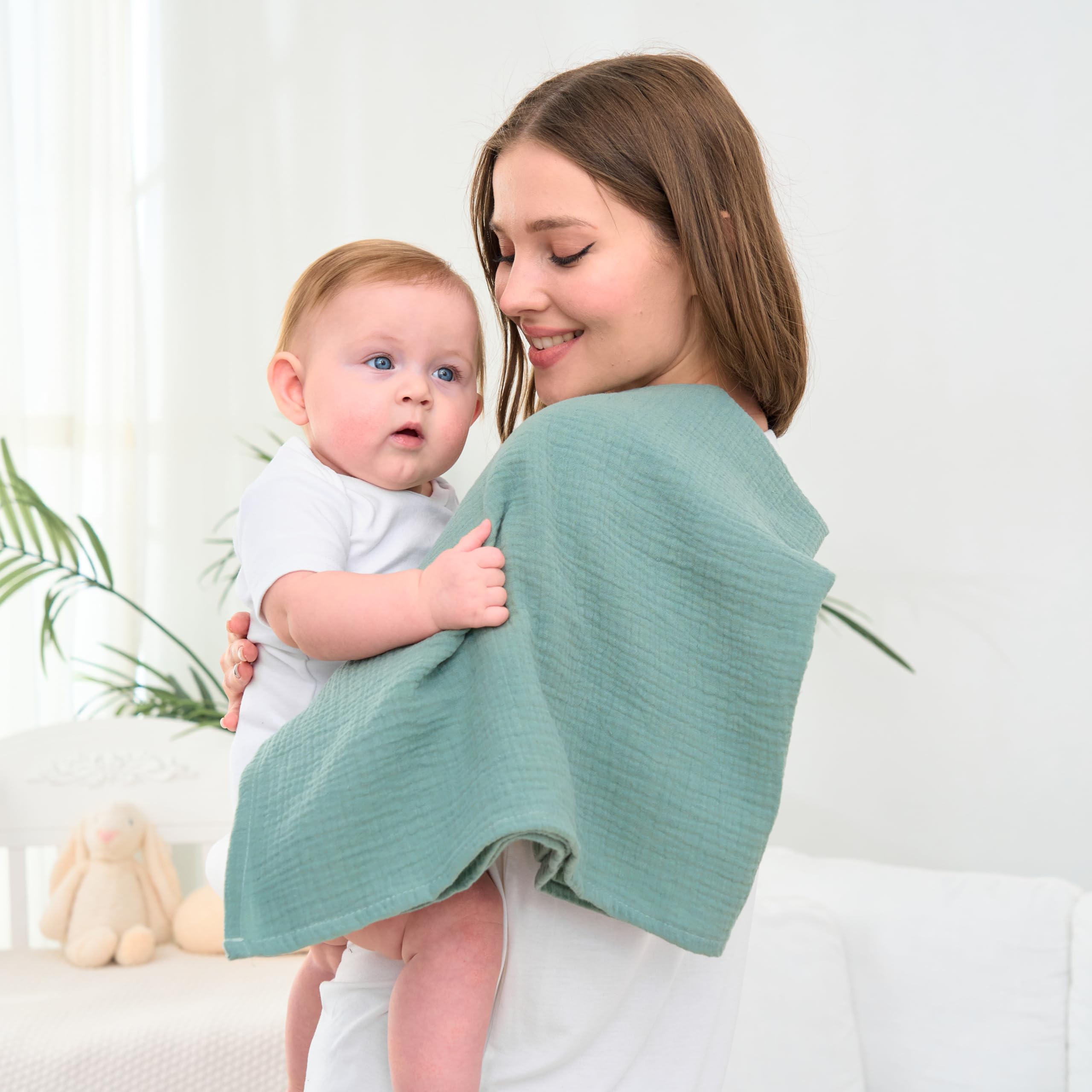 CottCare baby muslin swaddle rose pink packaged set ready for gifting.