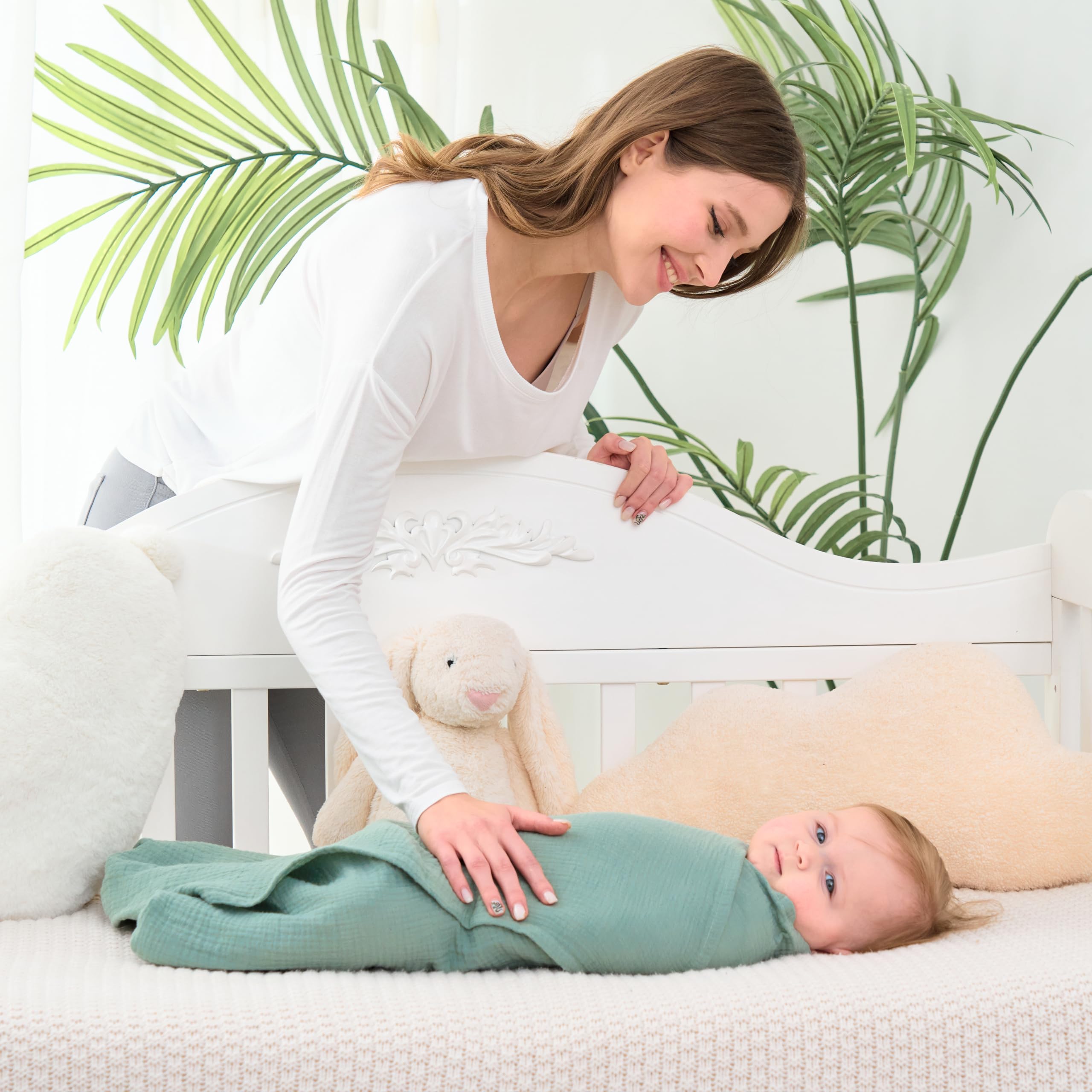 CottCare baby muslin swaddle rose pink soft touch enhances soothing wraps for relaxed moments.