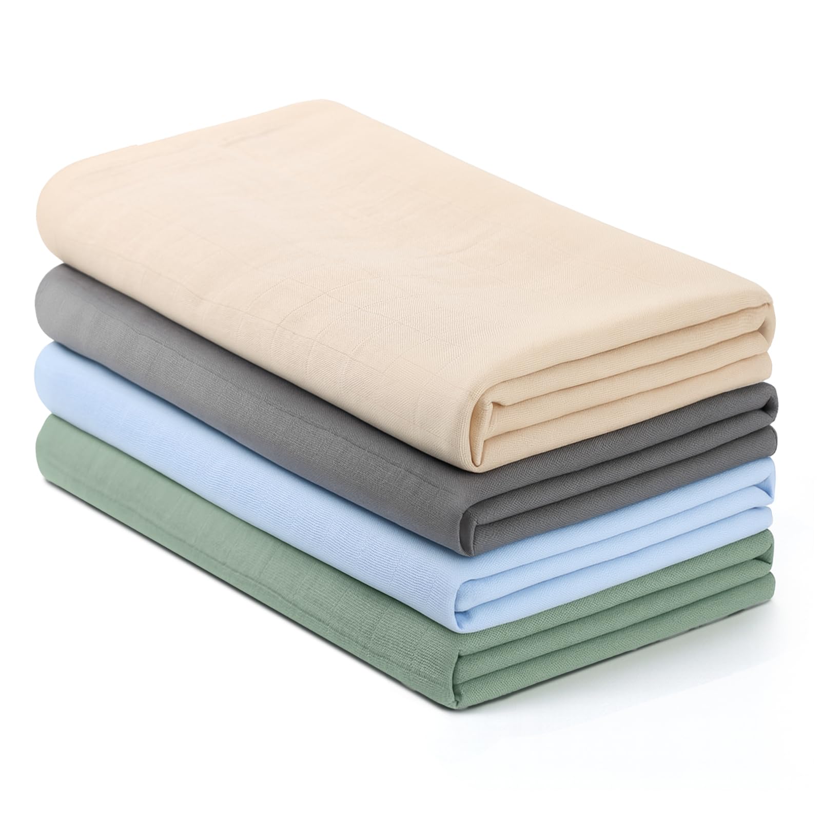 CottCare muslin swaddle blanket close-up shows soft-texture bamboo-cotton for newborn comfort.