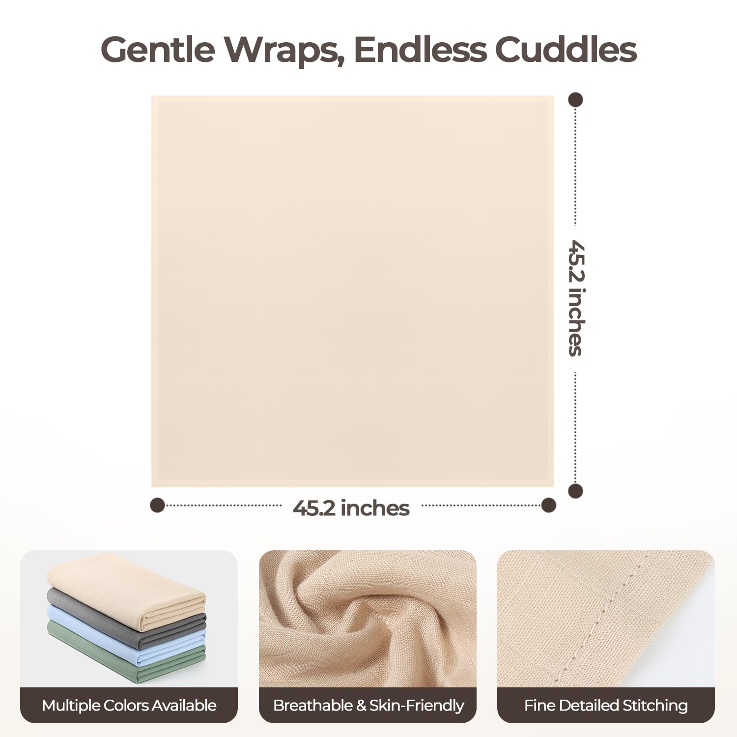 CottCare baby blanket demonstration shows large size and multi-use practicality in daily life.