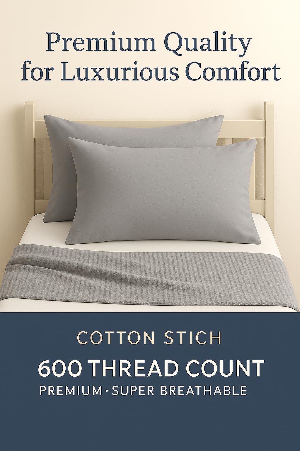 COTTON STICH Egyptian cotton fabric closeup highlighting soft breathable surface.