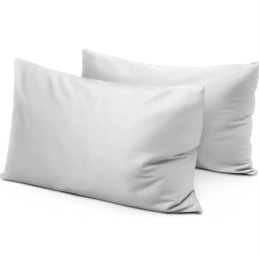 COTTON STICH toddler 13x18 pillowcase pack 2 in silver grey for small pillows.