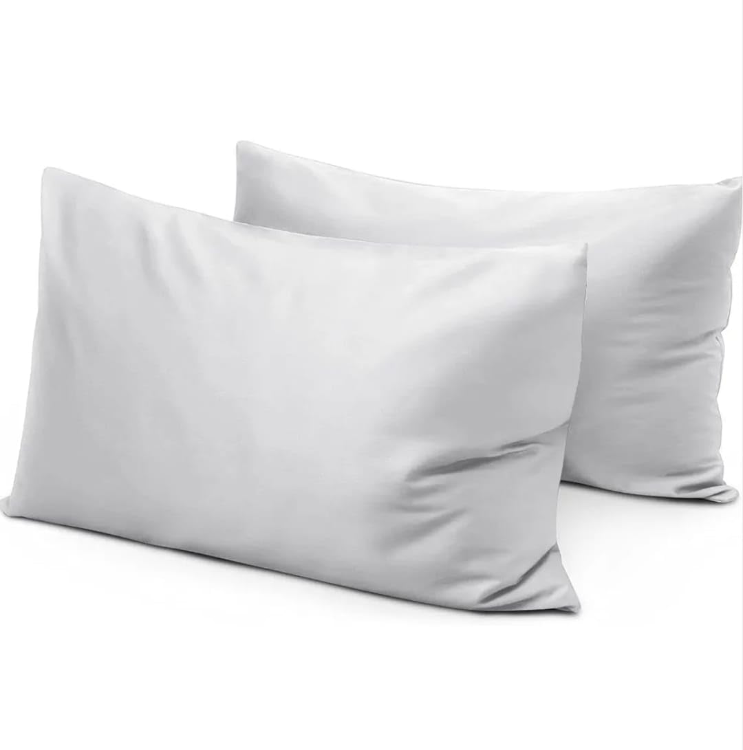 COTTON STICH toddler 13x18 pillowcase pack 2 in silver grey for small pillows.