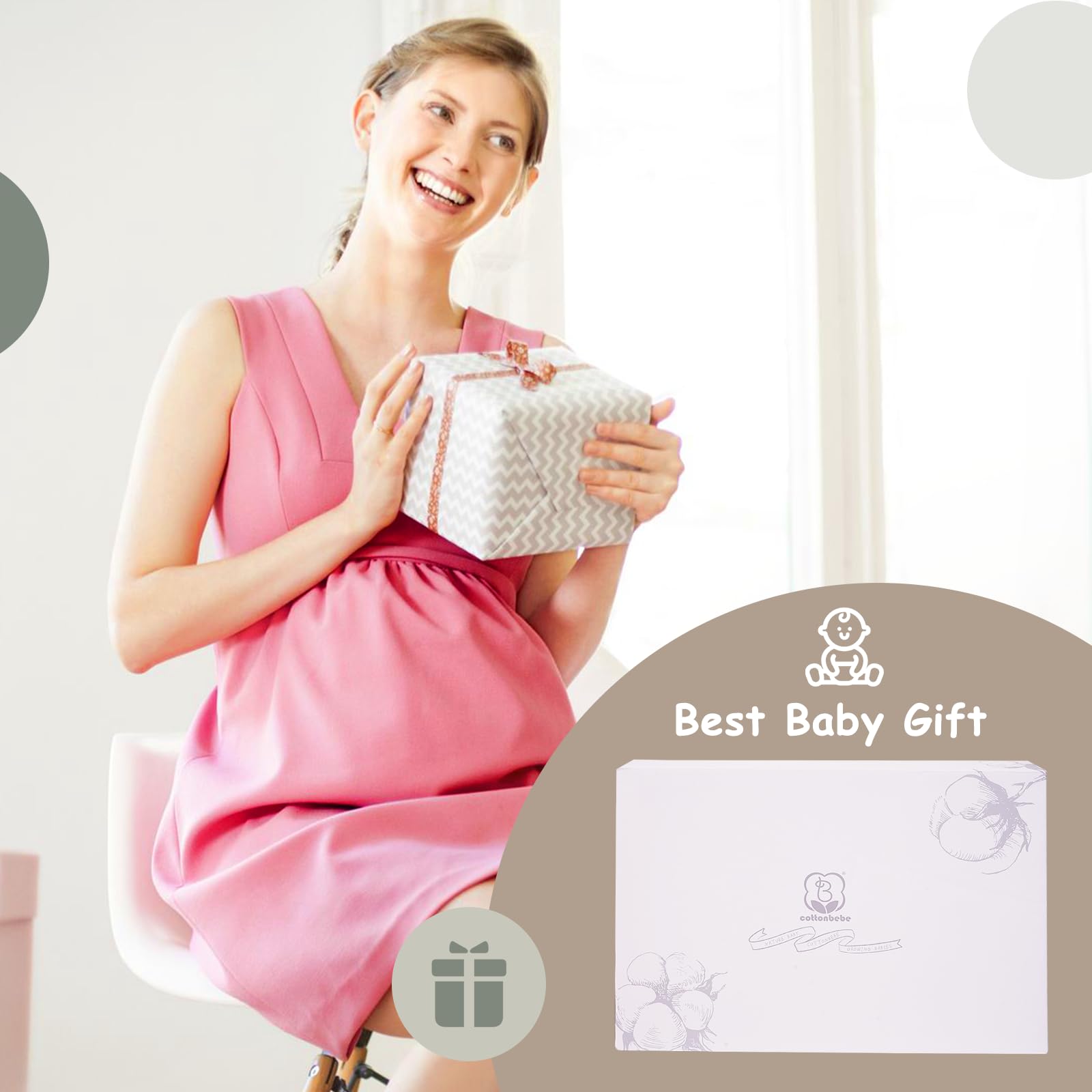 CottonBebe bear-themed design adds friendly charm during playtime.