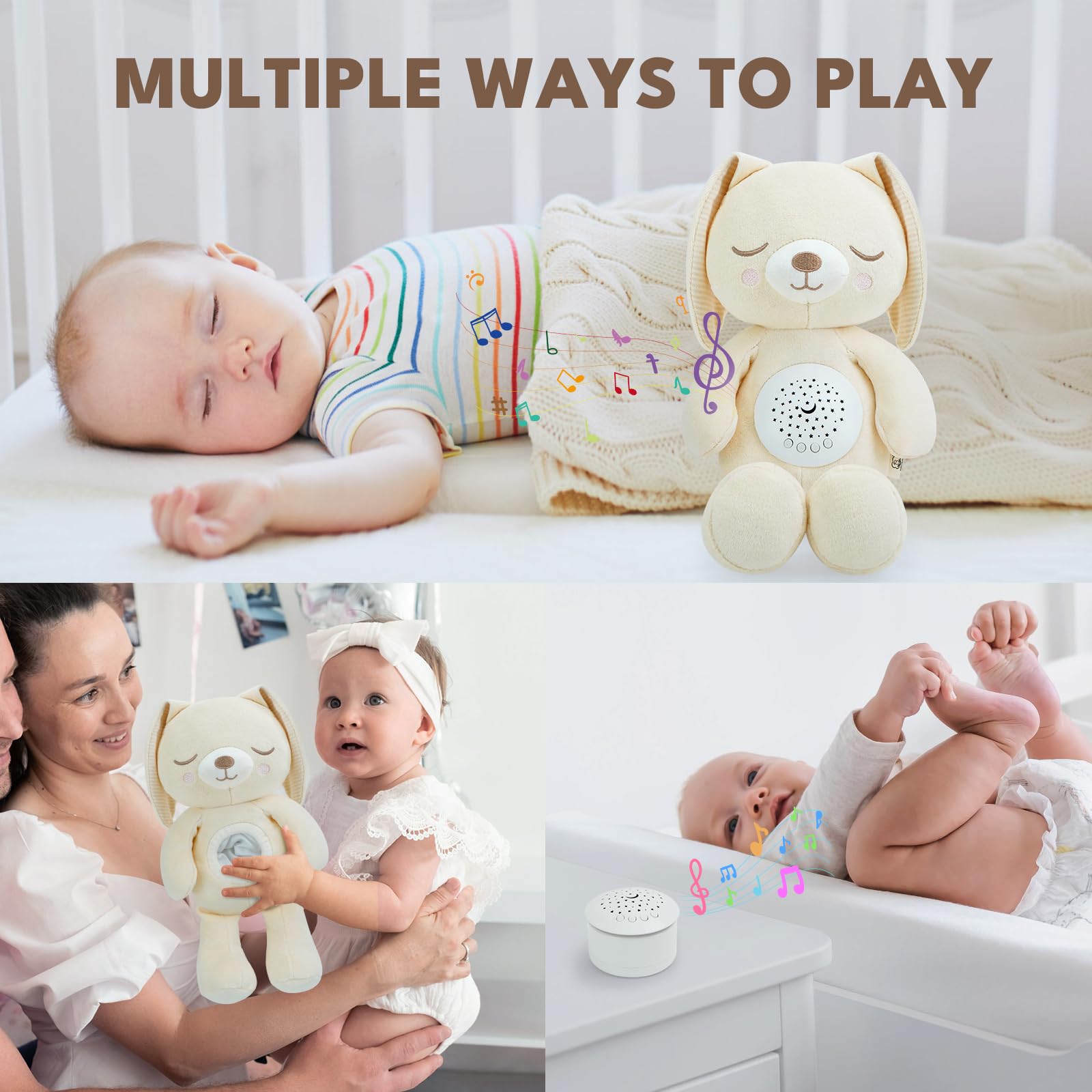 Cottonbebe crib or stroller soothing sound device for on-the-go.