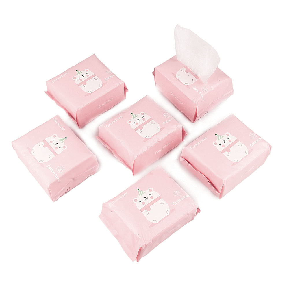 CottonCare 6-pack 600-count image emphasizes generous supply for busy households.