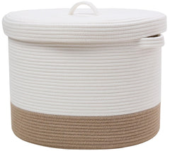 Cottonphant storage basket lid view shows extra large capacity and lid for concealment