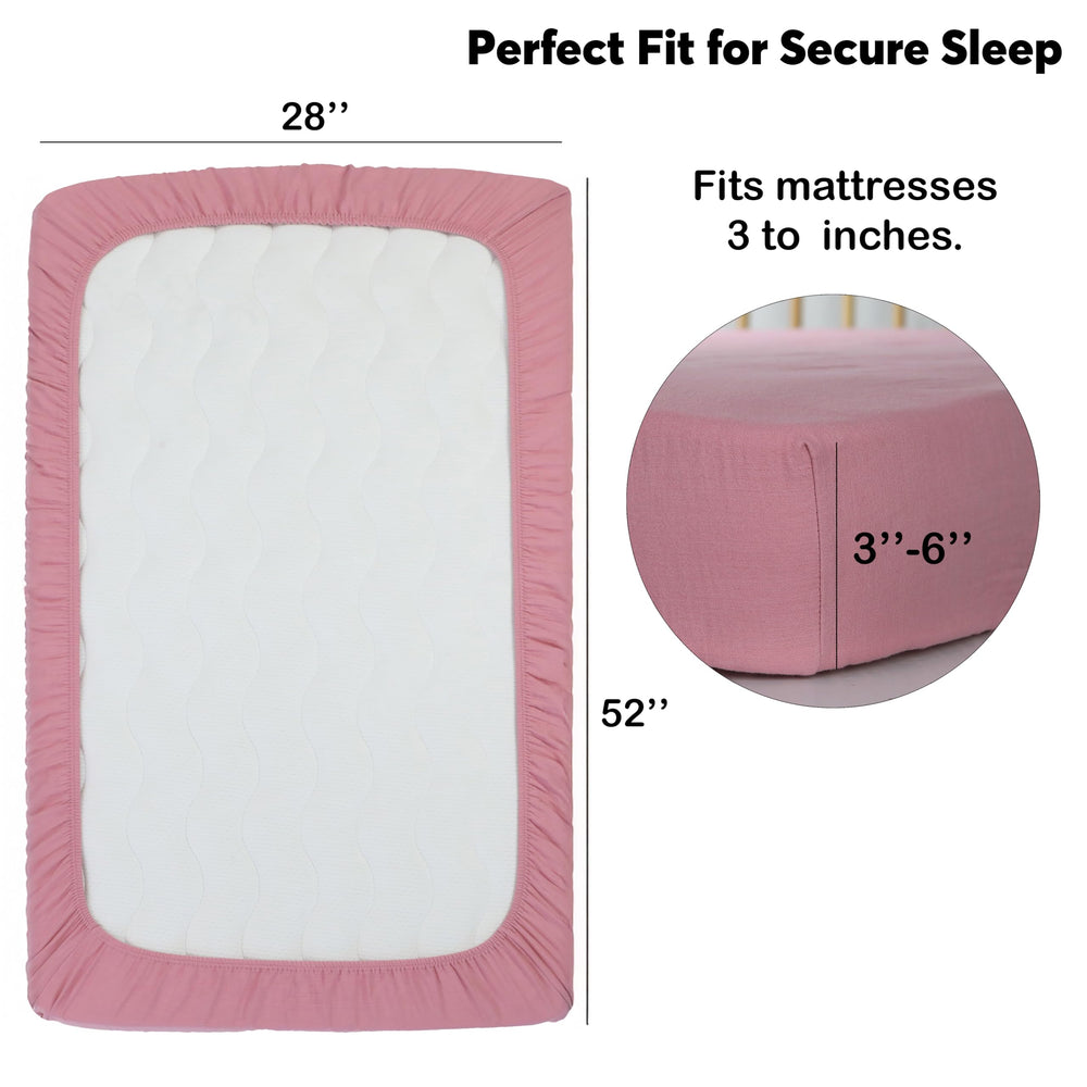 Cottonsis deep 9-inch corner with 360-degree elastic for a smooth, secure wrap.