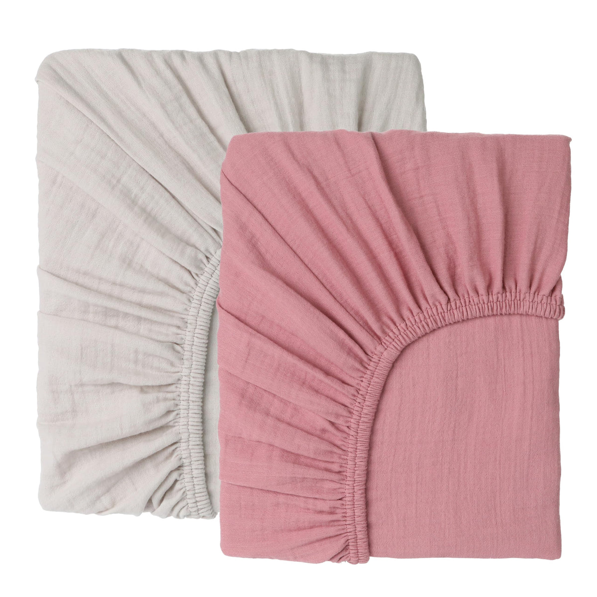 Cottonsis muslin crib sheet fitted 52x28 provides a snug, secure fit.